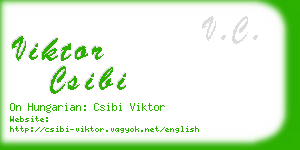 viktor csibi business card